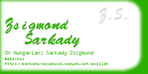 zsigmond sarkady business card